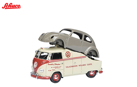 Schuco 1/18 Volkswagen VW T1a Midlands Centre With VW Brezelkafe